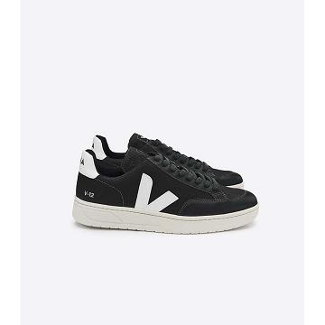 Veja V-12 B-MESH Tornacipő Női Black/White | HU 669ZUT